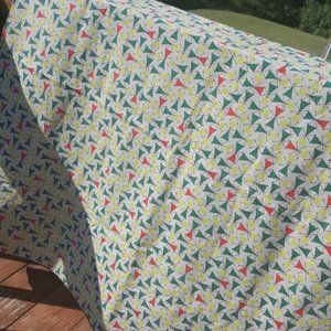 Vintage Atomic Style Mid Century Barkcloth Fabric